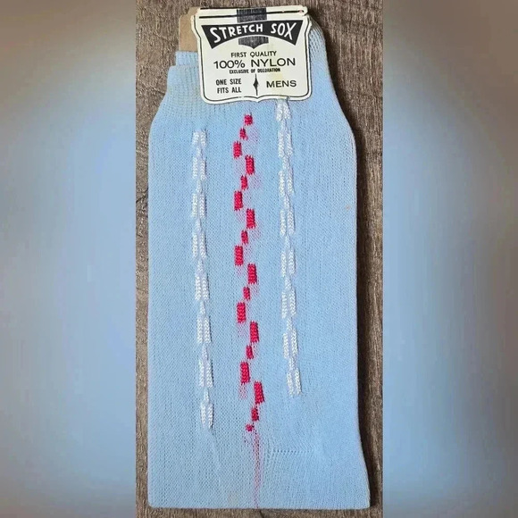NOS Vintage MCM Men's Nylon Stretch Sox Socks Dead Stock - Picture 1 of 4